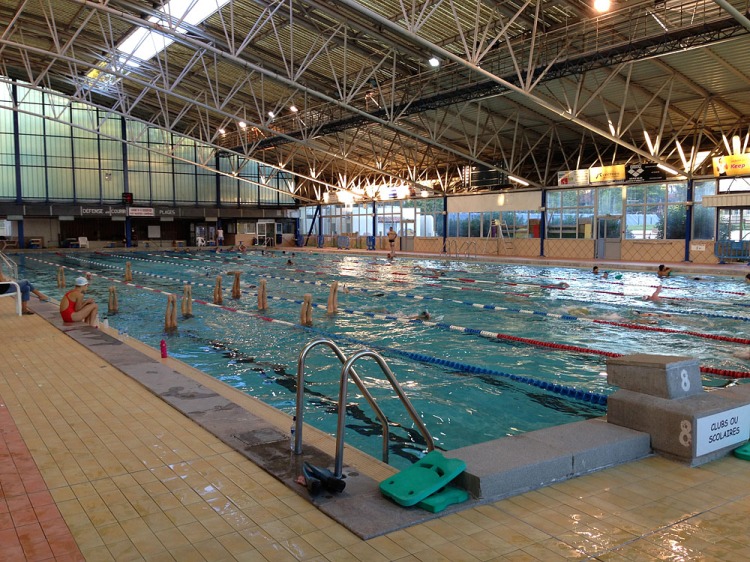 The olympic-size swimming pool at La Stade Carcasson, Aix's public sports facility.